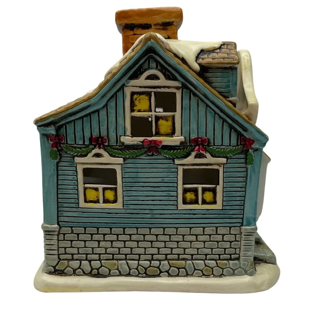Lefton‎ Colonial Village Miller Bros Silversmiths House Lighted 1988 Unboxed